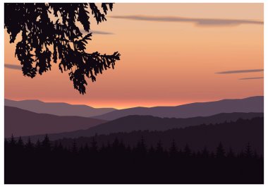 dağların Panoraması. 