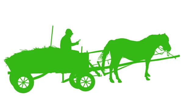 Silhouette of peasant — Stock Photo, Image