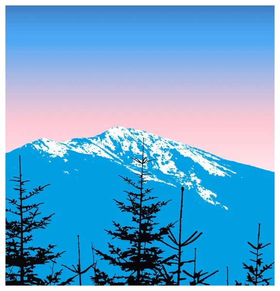 Silhouette der Berge — Stockfoto