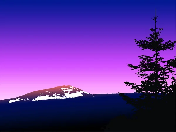 Silhuett av berg — Stockfoto
