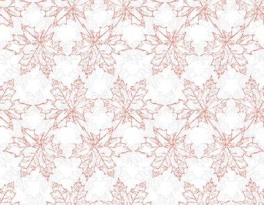 Düşen akçaağaç yaprakları kırmızı seamless modeli. 