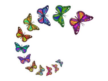 Silhouette of butterflies clipart