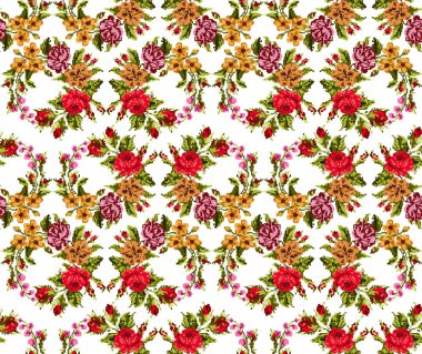 Çiçeklerin kusursuz deseni.