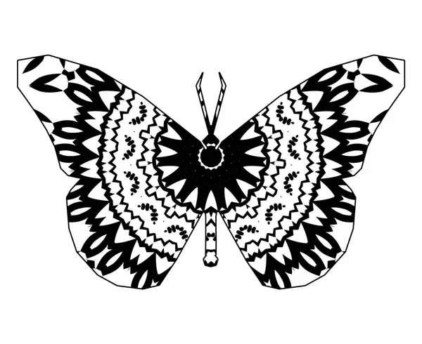 Silhouette of butterfly — Stock Photo, Image