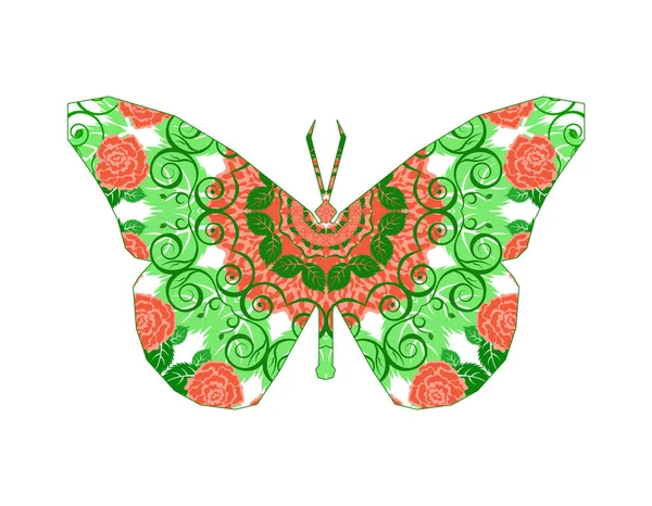Силуэт бабочки — стоковое фото