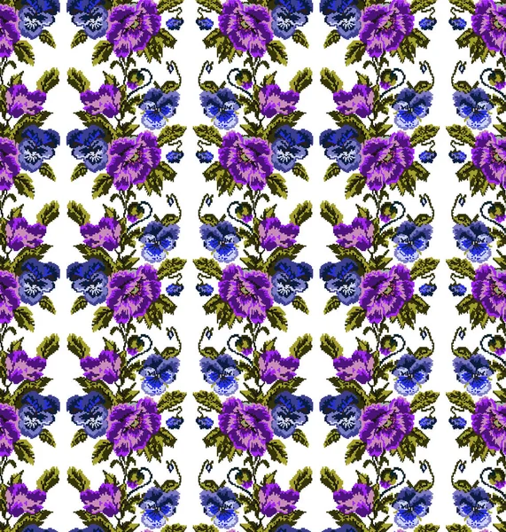 Seamless pattern of flowers.