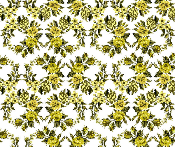 Seamless pattern of flowers.