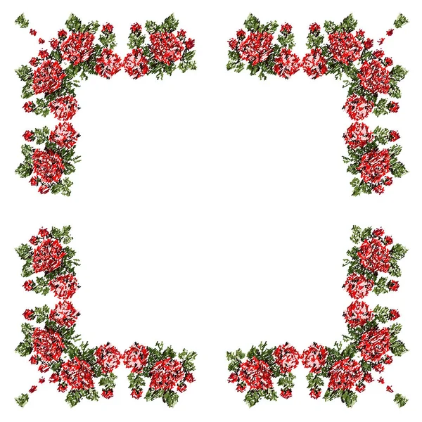Border pattern. flowers — Stock Photo, Image