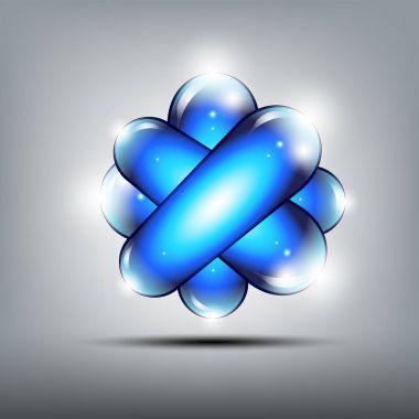 Soyut 3d logo tasarım. 