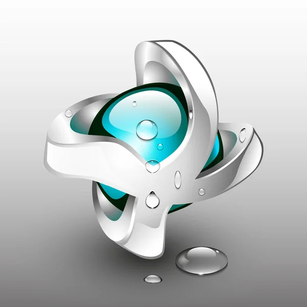 3D abstraktes Logo — Stockfoto
