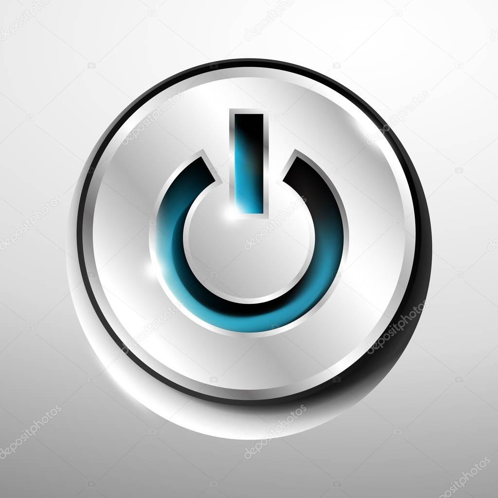 3d logo of chrome power button.