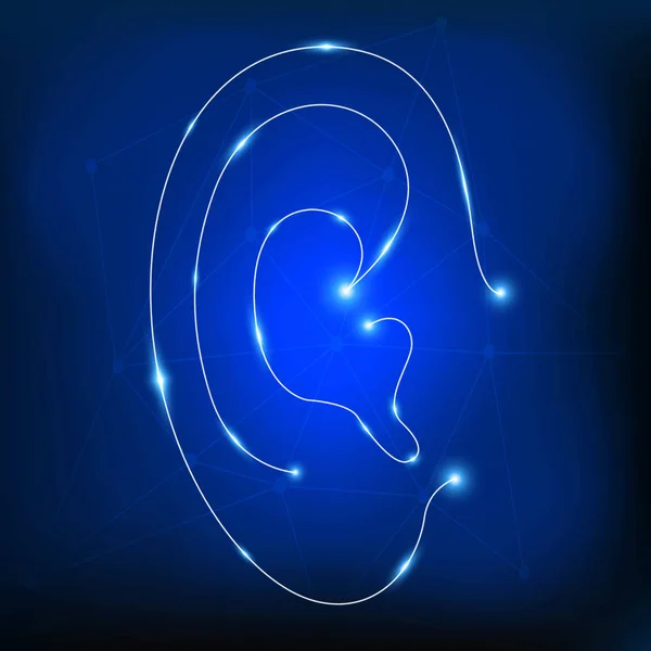 Icône des lignes d'oreille — Image vectorielle