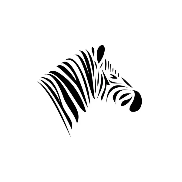 Zebra'nın baş resim. — Stok Vektör