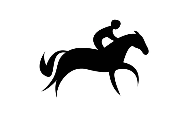 Corrida de cavalos simplificada . — Vetor de Stock