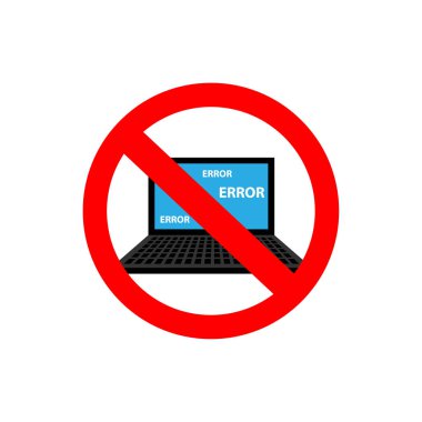 Mavi ekran hatası bilgisayarın yasak işareti