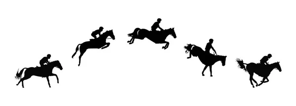 Paardenrace. Hippische sport — Stockvector