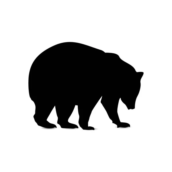 Silhouette des Bären — Stockvektor