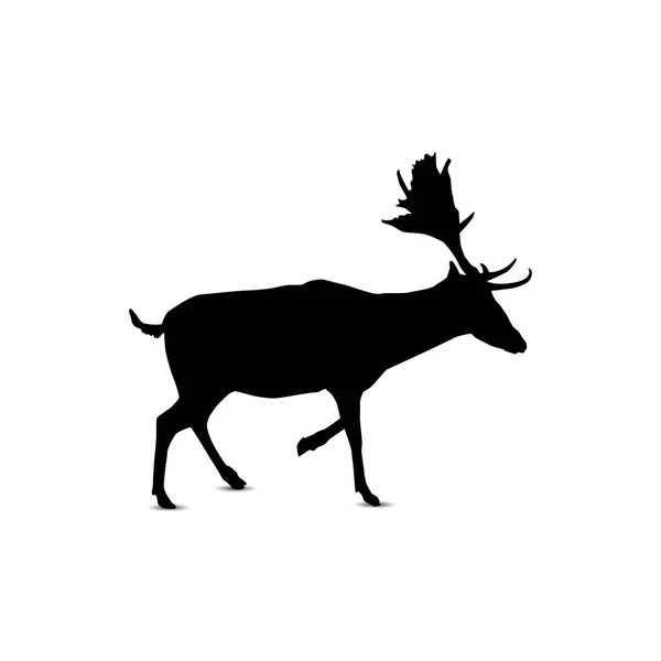 Silhouette of  deer. — Stock Vector