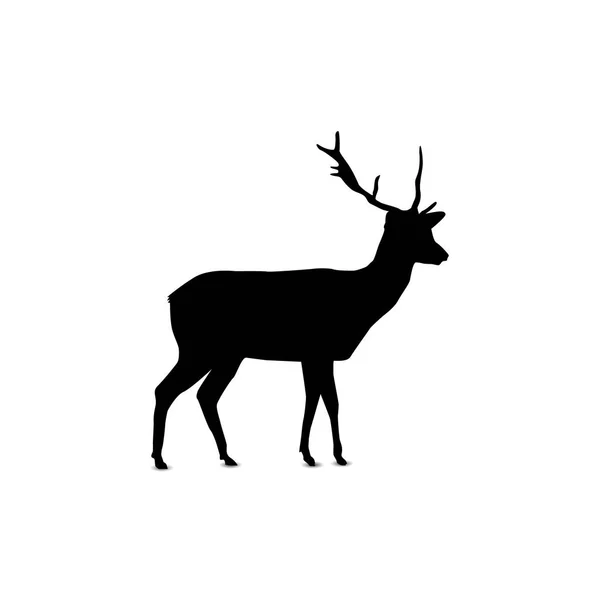 Silhouette di cervo . — Vettoriale Stock