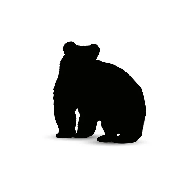 Silueta de oso — Vector de stock