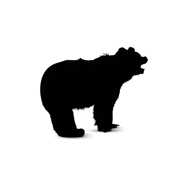 Silhouette di orso — Vettoriale Stock