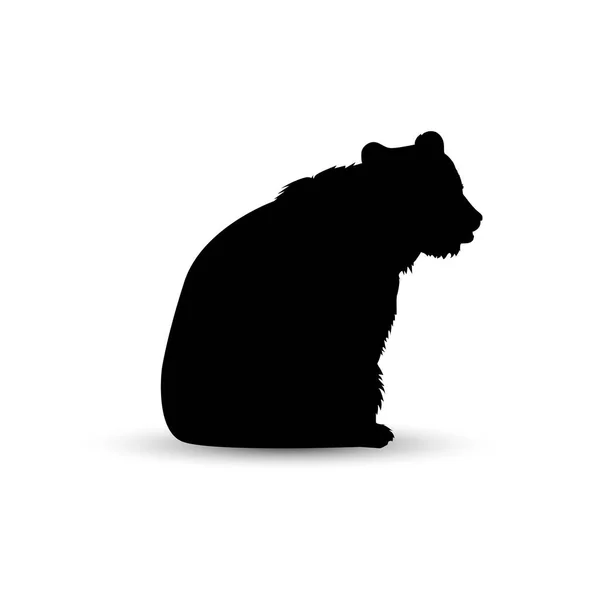 Silueta de oso — Vector de stock