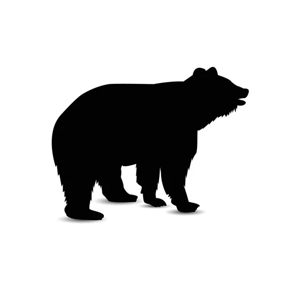 Silueta de oso — Vector de stock