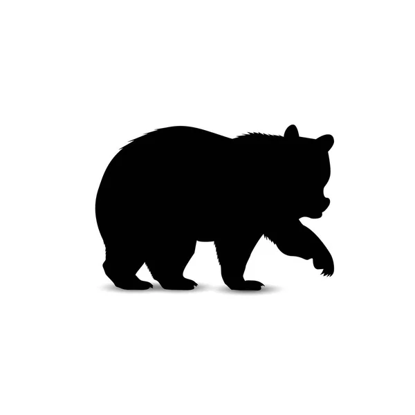 Silueta de oso — Vector de stock