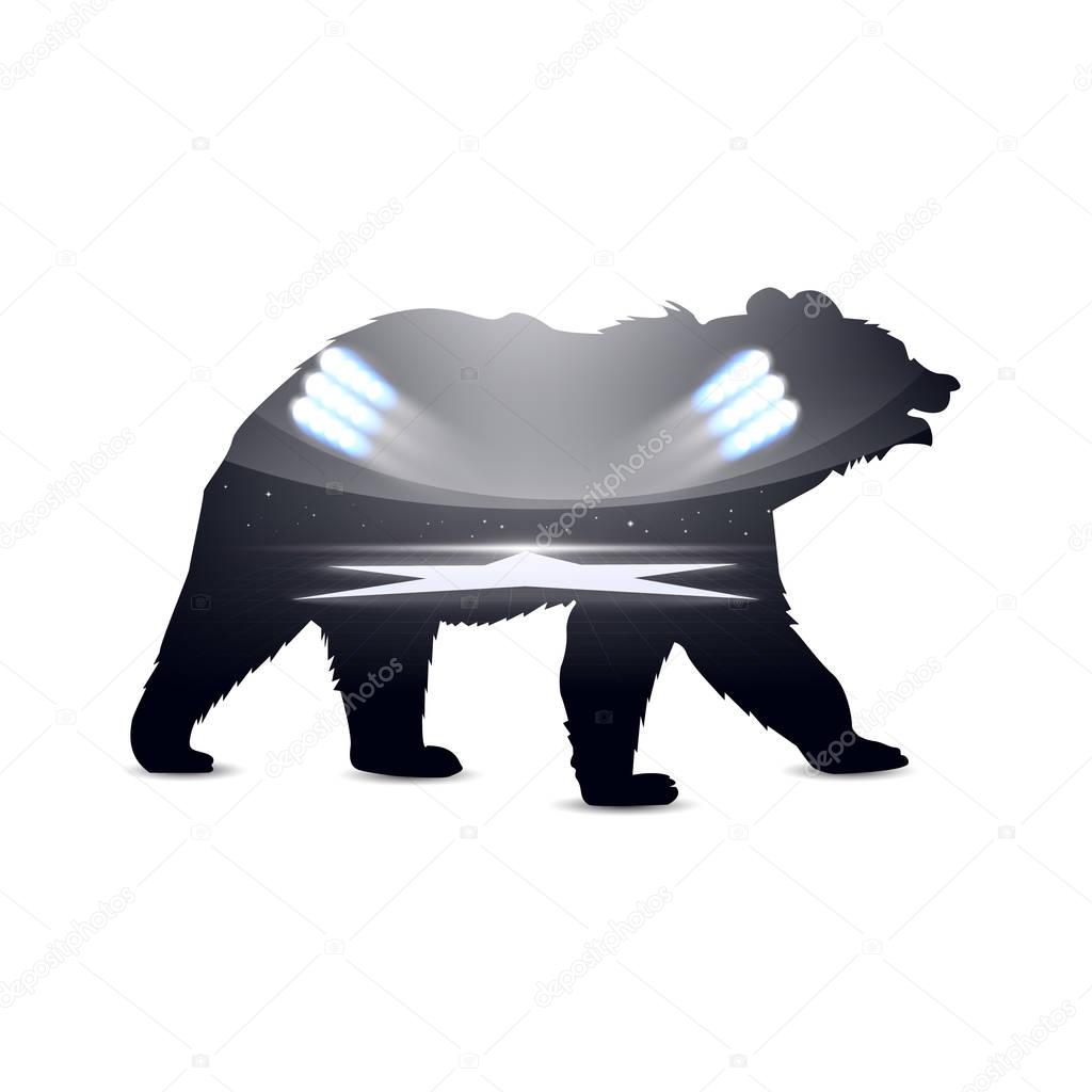 Silhouette of bear 