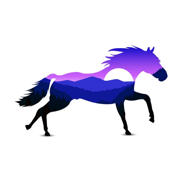 Silhouette de Cheval — Image vectorielle