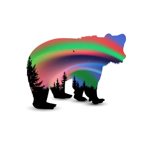 熊的剪影 — 图库矢量图片