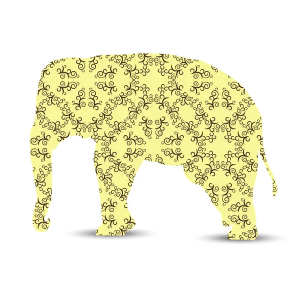 大象的剪影 — 图库矢量图片