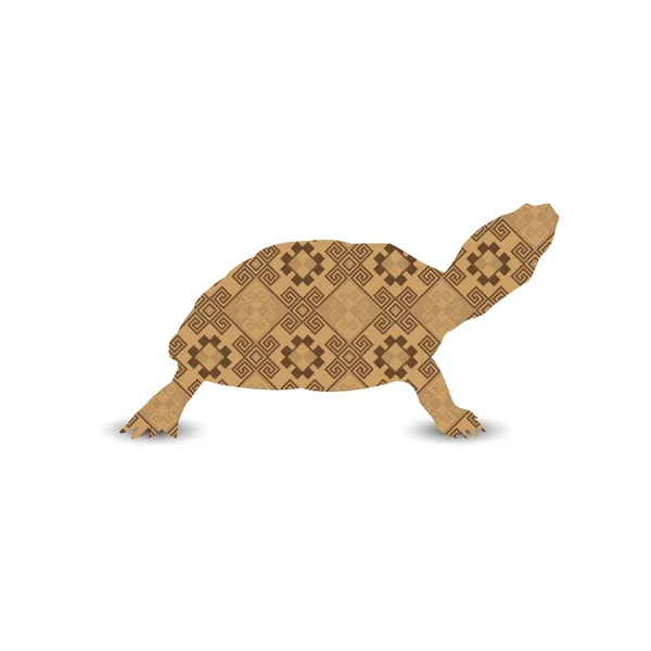 Silhuett av sköldpadda — Stock vektor