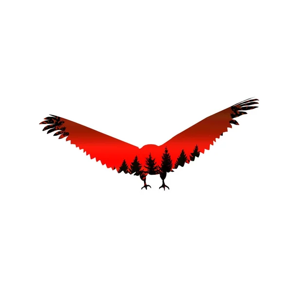 Silhouette des Adlers — Stockvektor