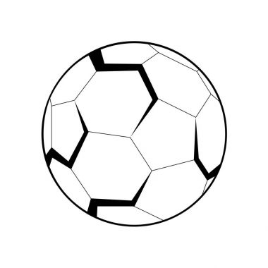 Futbol (futbol) Ball 3D logo.  