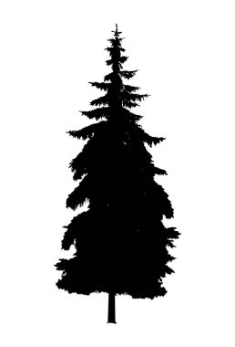 Çam ağacı silüeti. El yapımı.