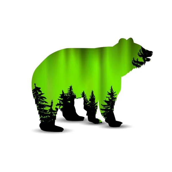Silhouette des Bären — Stockfoto