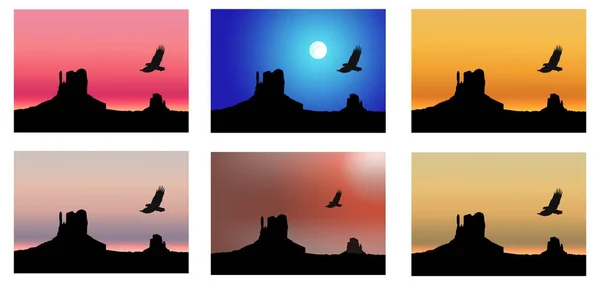 Fondos Paisaje Desierto Occidental Rocas Águila Voladora — Foto de Stock