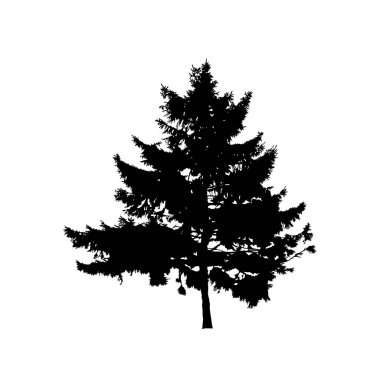 Çam ağacı silüeti. El yapımı.