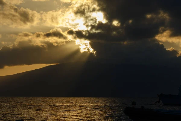 Sunset in Maui Hawaii Royalty Free Stock Images