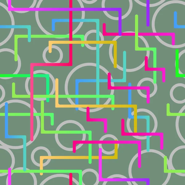 Naadloze patroon van de verspreide geometrische lijnen — Stockvector