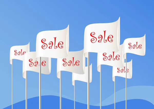 Palavra de venda em bandeiras — Vetor de Stock