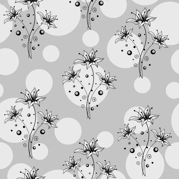 Vackra sömlösa mönster med blommor — Stock vektor