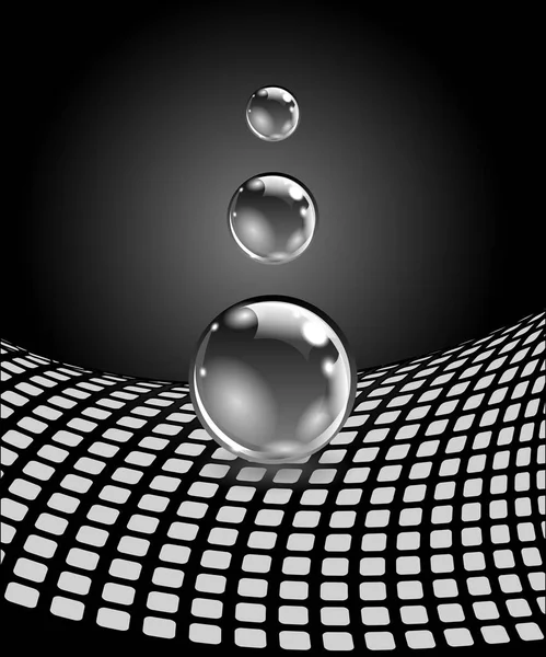 Sphères abstraites avec surface. Concept business design — Image vectorielle