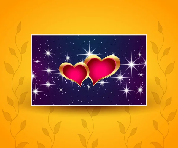 Beautiful greeting banner with hearts — Stock Vector