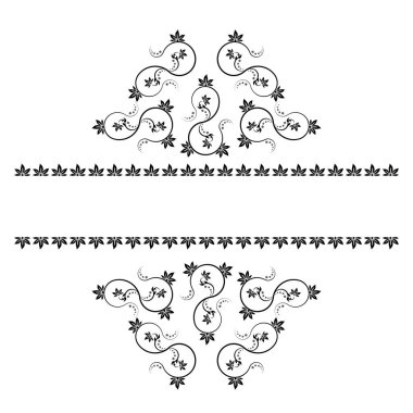 Monogram tasarım ile çerçeve ve süslemeleri.