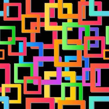 Modern renkli mozaik arka plan. Vektör sorunsuz doku. Soyut geometrik desen. Modern renkli mozaik arka plan.