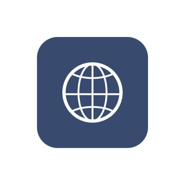 Küre simgesi. Küre sembolü. Düz vektör çizim.