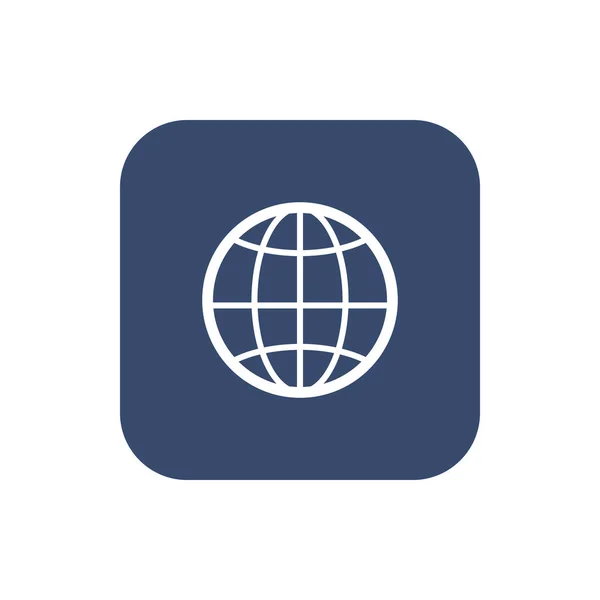 På jordklotet. Globe-symbol. Platt vektor illustration. — Stock vektor