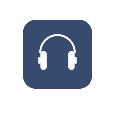 Kulaklık simgesi. Düz UI tasarım.